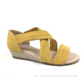 Casual Wedge Ferse Sandalen kreuzscross gurt sandalen Frauen